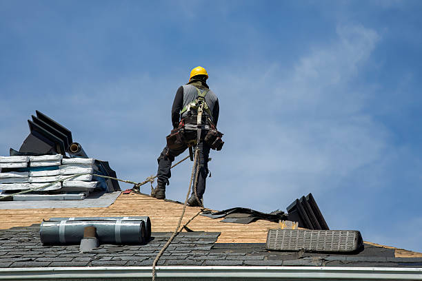 Professional Roof Replacement technician working in Horton, MI